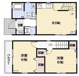 与野駅 徒歩17分 1-2階の物件間取画像